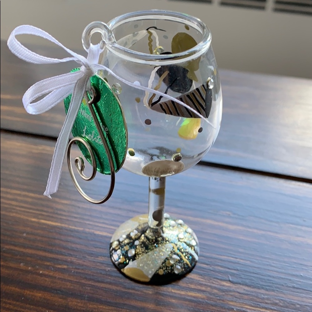Mini Lolita “Celebration” wine glass ornament
